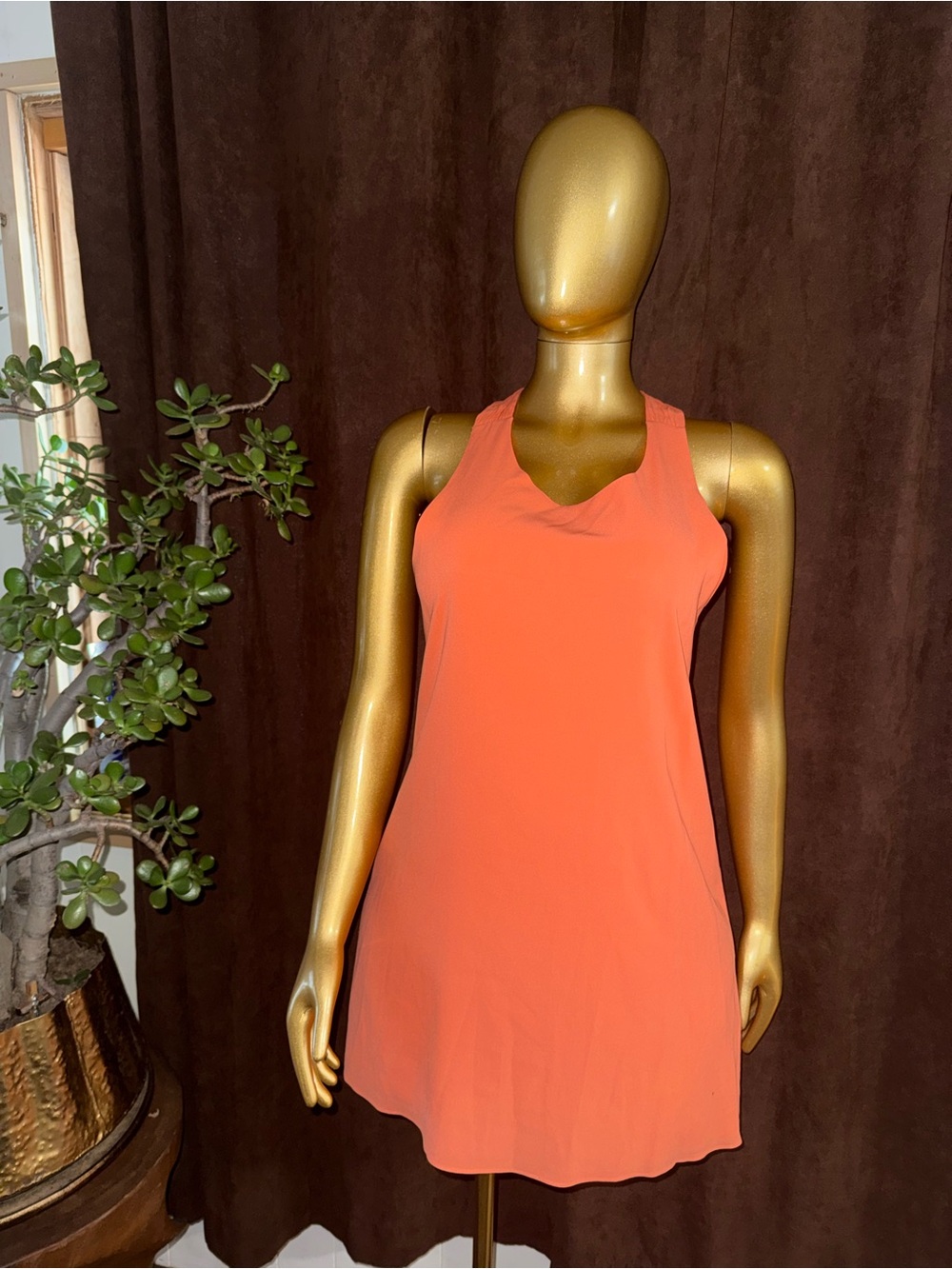 Alice + Olivia silk coral dress